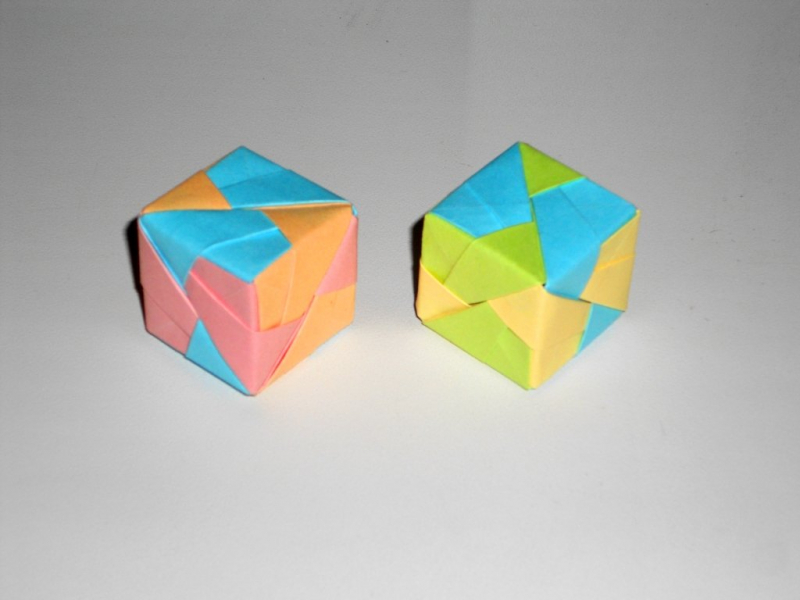 Кубик из бумаги Поделки оригами в фото