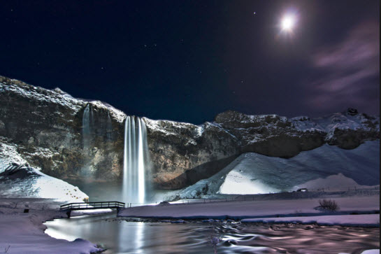 Зимний водопад фото