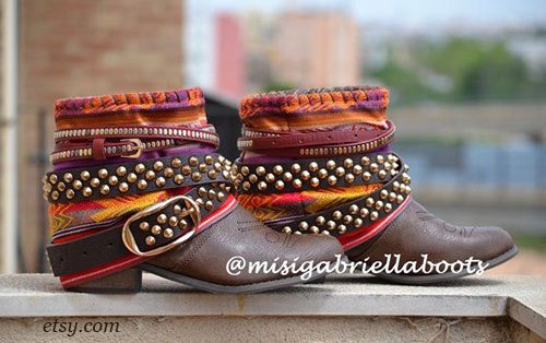 Этническая обувь — идеи сапог и полусапог с креативными фишками в фото