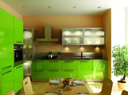Особенности оформления кухни в зеленом цвете в фото